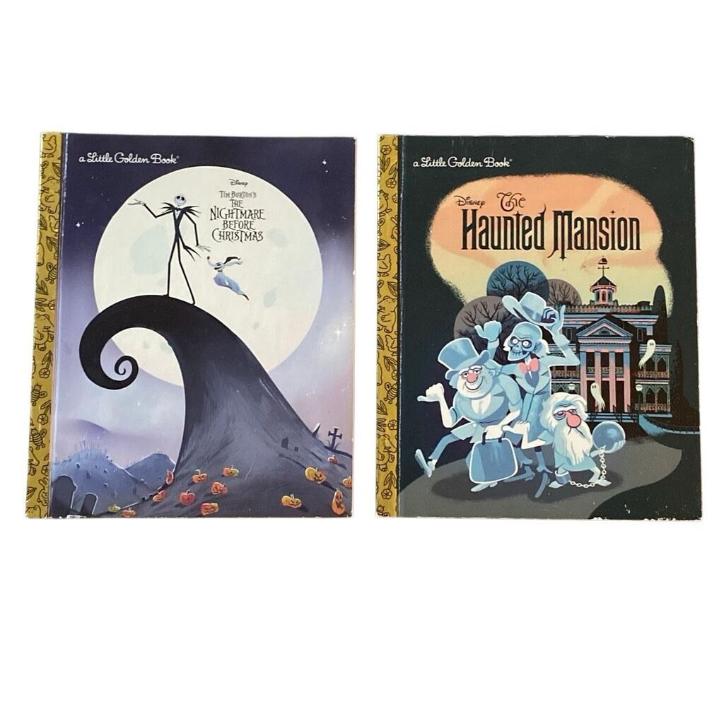Disney Little Golden Book Haunted Mansion Nightmare Before Christmas Kids Books